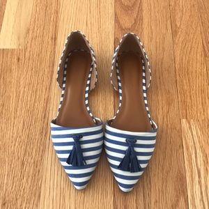 Southern Proper Striped d’Orsay Flats